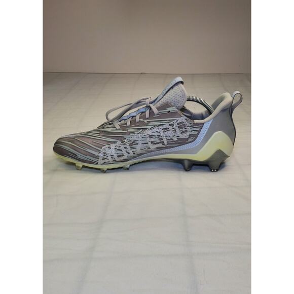 Adidas Size 12 Adizero Silver Metallic Grey Football Cleats GX5414 Mens Za2 main image 4